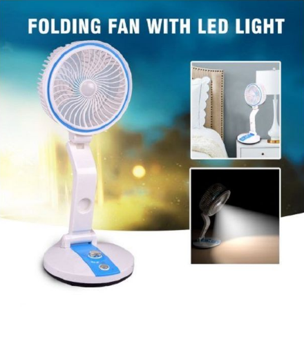 ফোল্ডিং ফ্যান এন্ড লাইট মাল্টিফাংশন USB CHARGING