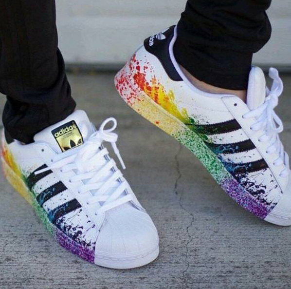 Adidas Superstar Iridescent স্ট্রাইপ স্নিকার