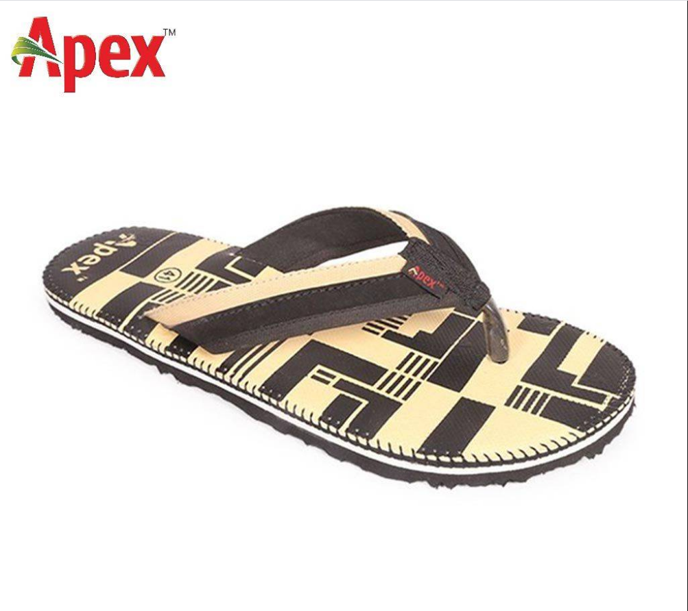 Apex ব্ল্যাক এন্ড বেইজ মেনজ স্যান্ডেল