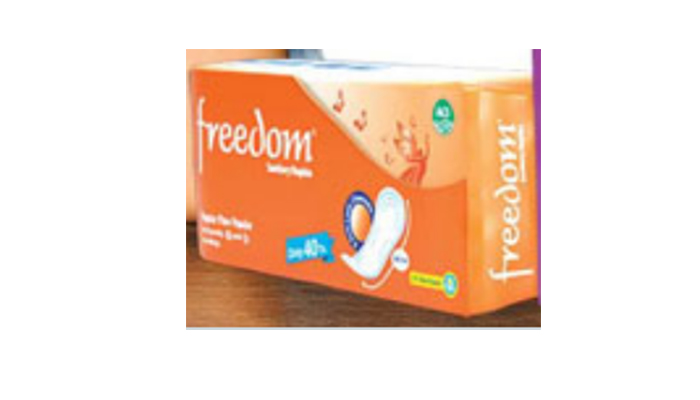 ফ্রিডম স্যানিটারি ন্যাপকিন রেগুলার ফ্লো পপুলার ৮ প্যাড বি