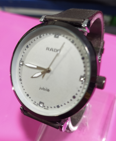 র্যাডো জুবিলি স্টেইনলেস স্টিলের ব্যাক ক্লক