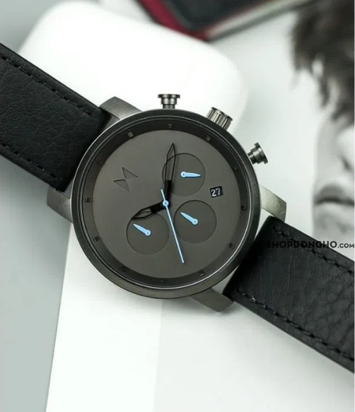 Mvmt Chronograph Leather এনালগ ওয়াচ ফর মেন - Black
