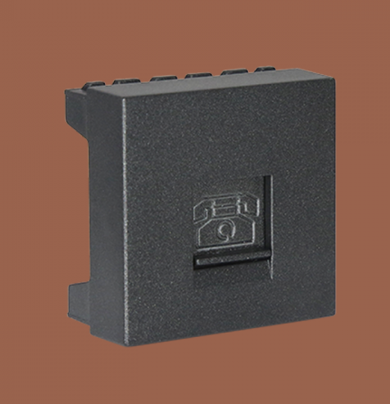 মেটালিক ব্লাক (S3 এবং V8 সিরিজ) DS-EE-MB-107-Telephone-Socket-Module-20-Pes
