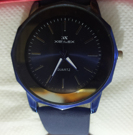 জেন্লেক্স কোয়ার্টজ স্টেইনলেস স্টিল ব্যাক ক্লক