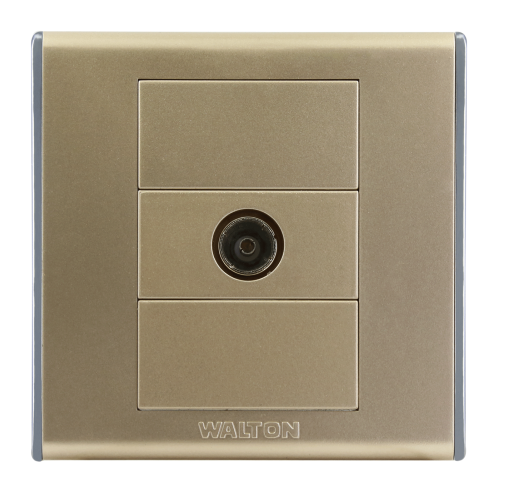 মেটালিক সিলভার/ব্লাক/গোল্ড (A8 সিরিজ) DS-EE-115-TV-Socket