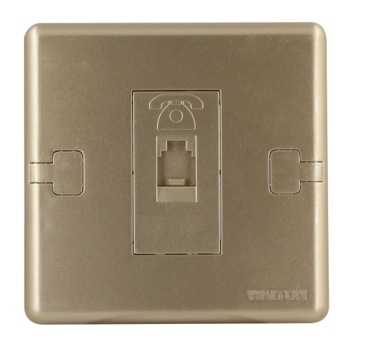 মেটালিক ব্লাক/সিলভার/গোল্ড (W1 সিরিজ) DS-EE-Telephone-Socket-112