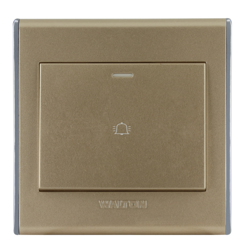 মেটালিক সিলভার/ব্লাক/গোল্ড (A8 সিরিজ) DS-EE-101-Calling-Bell-Switch